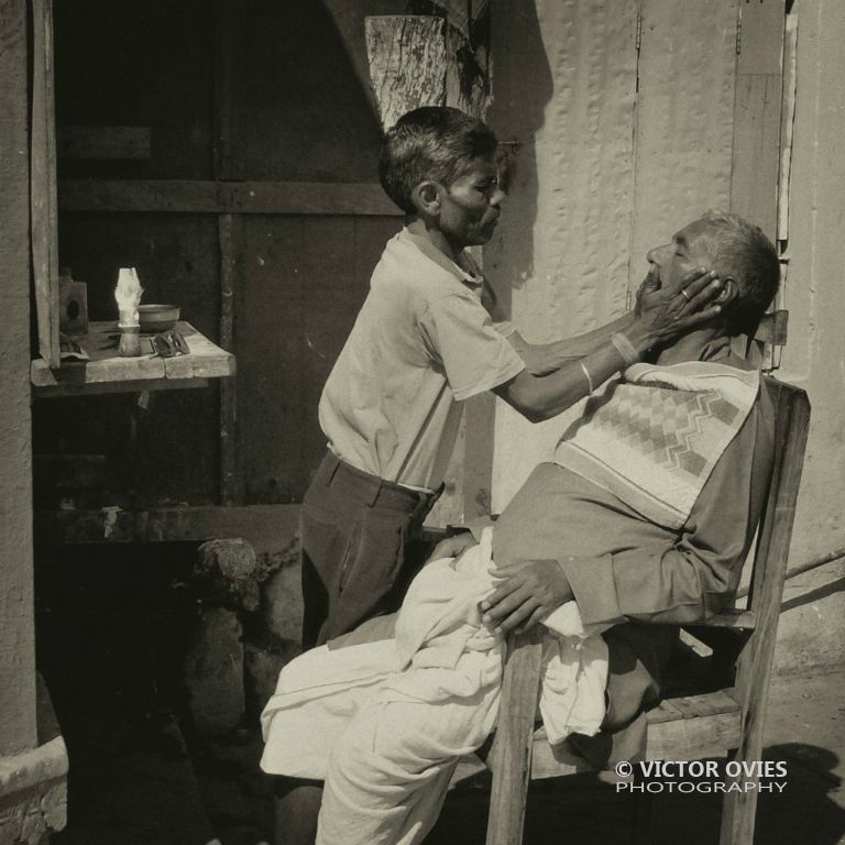 Street barber in the ghats of Varanasi